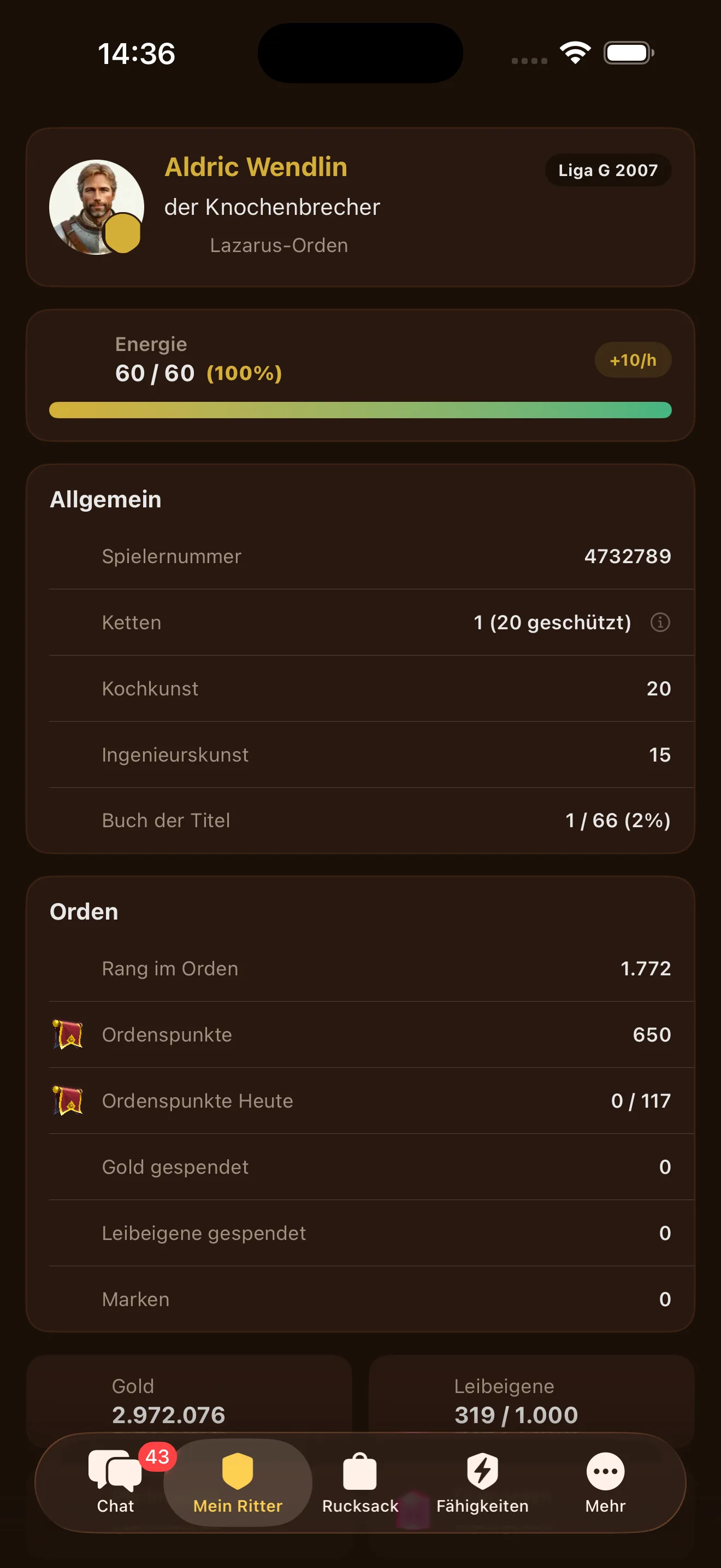 Knight Manager Screenshot