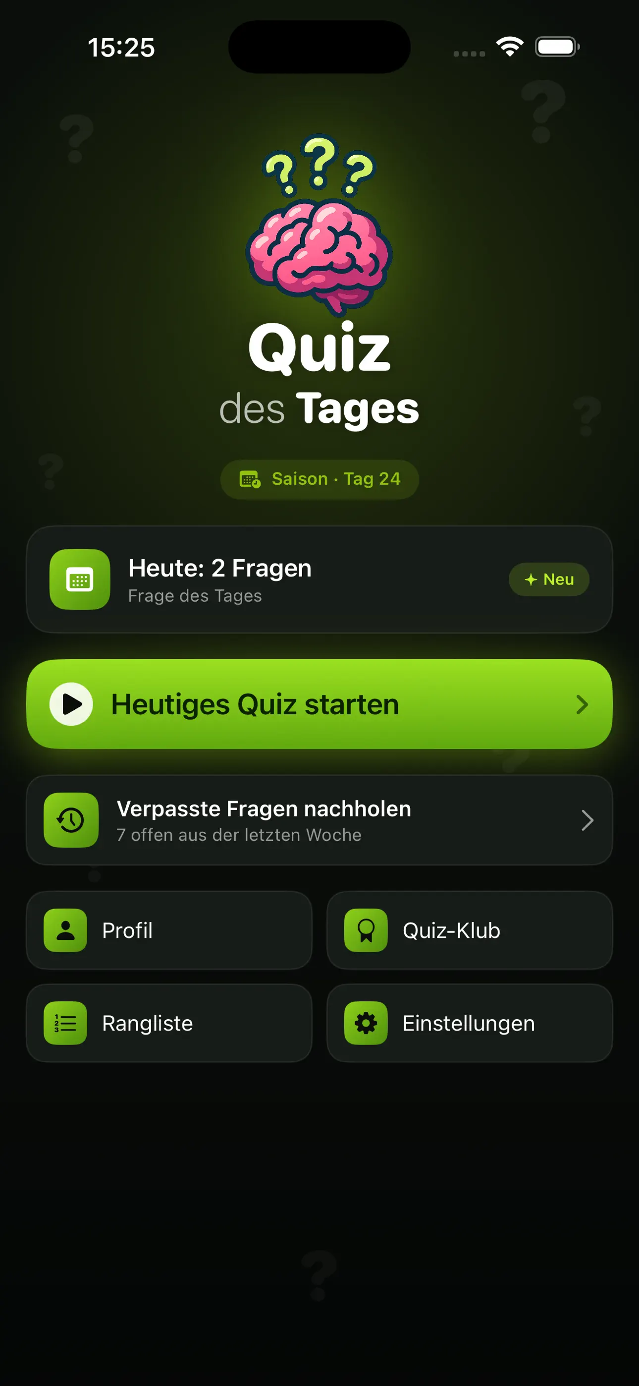 Quiz des Tages Screenshot